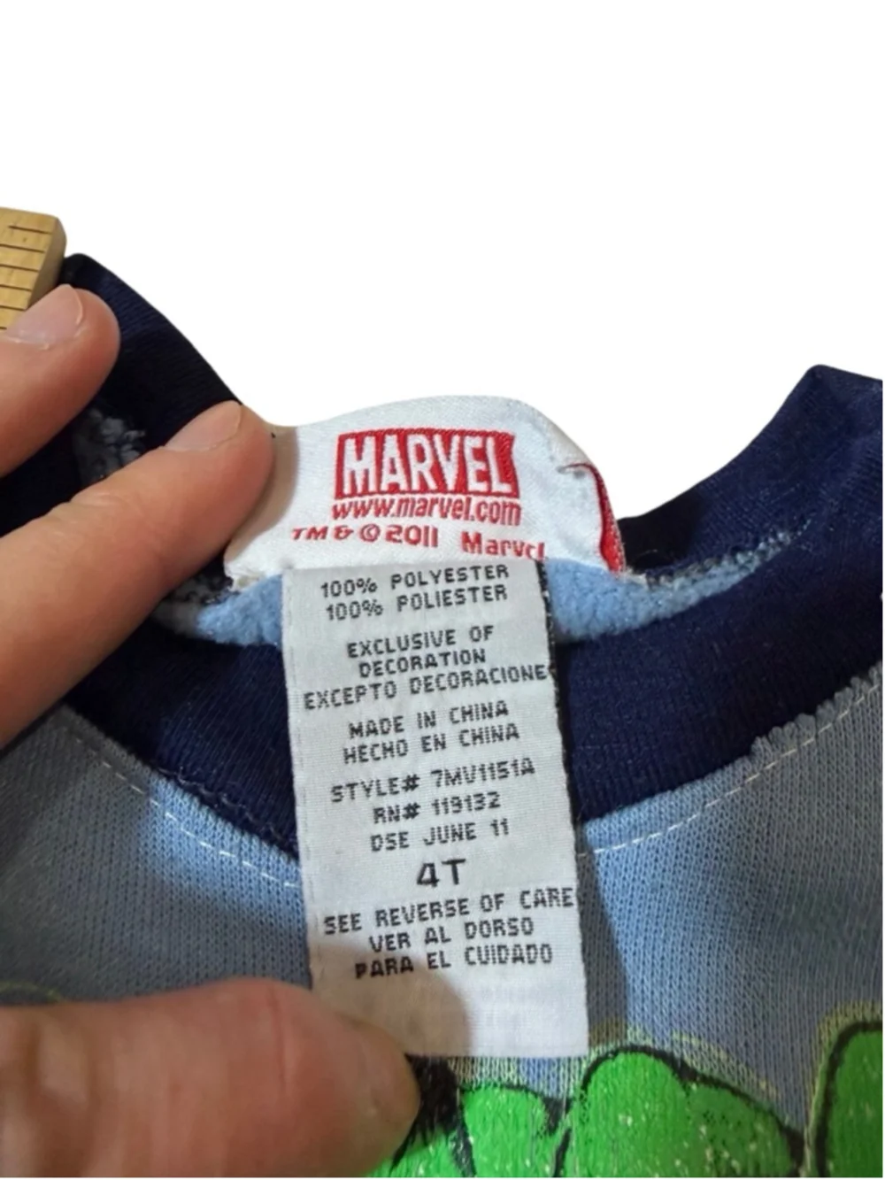 Marvel Heroes Hulk Spiderman Graphic Tee Kids 4T Blue Long Sleeve Y2K Cartoon